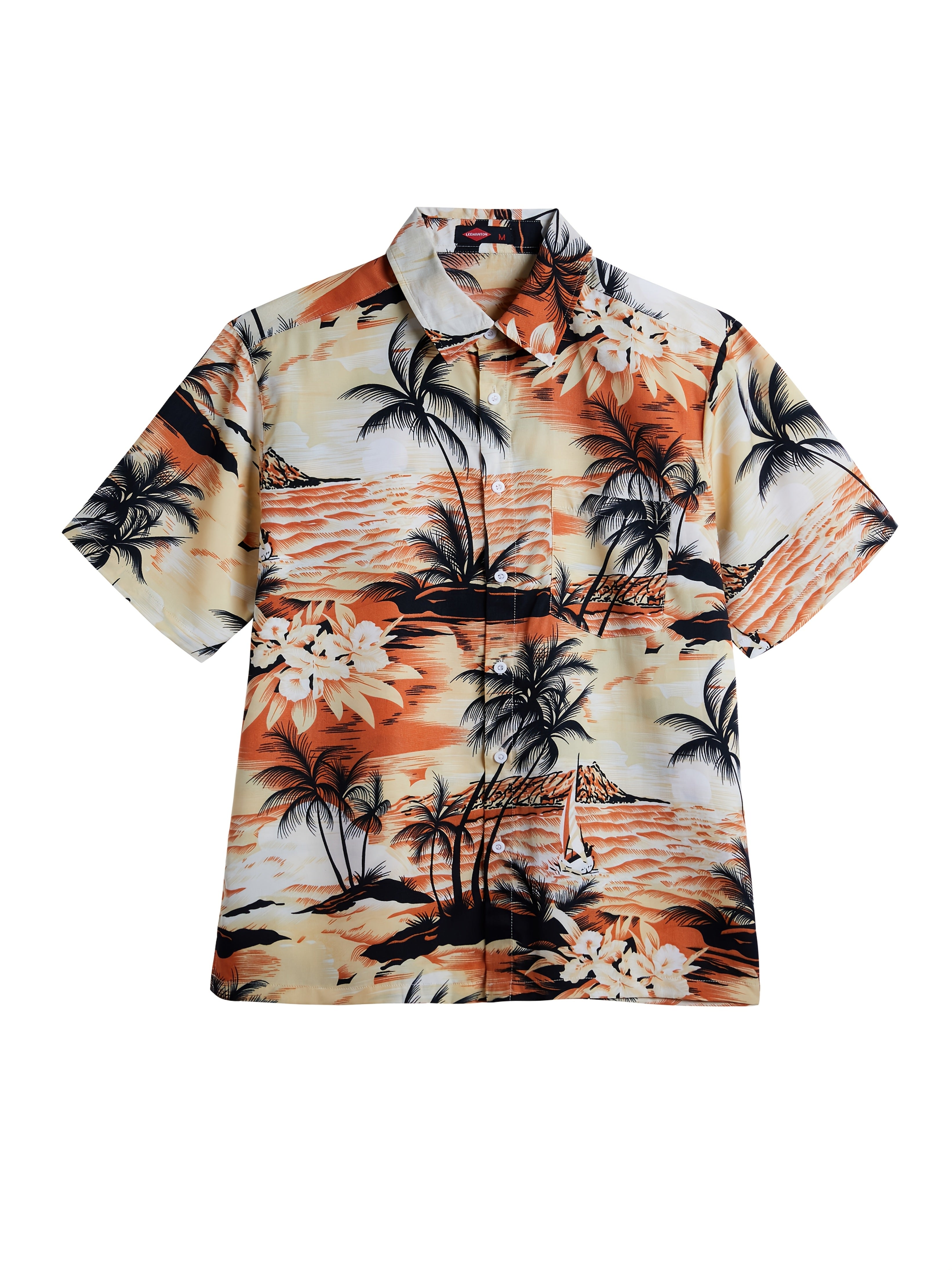 MEN SUMMER SOFT HAWAII PRINTED SHORT SLEEVE SHIRT