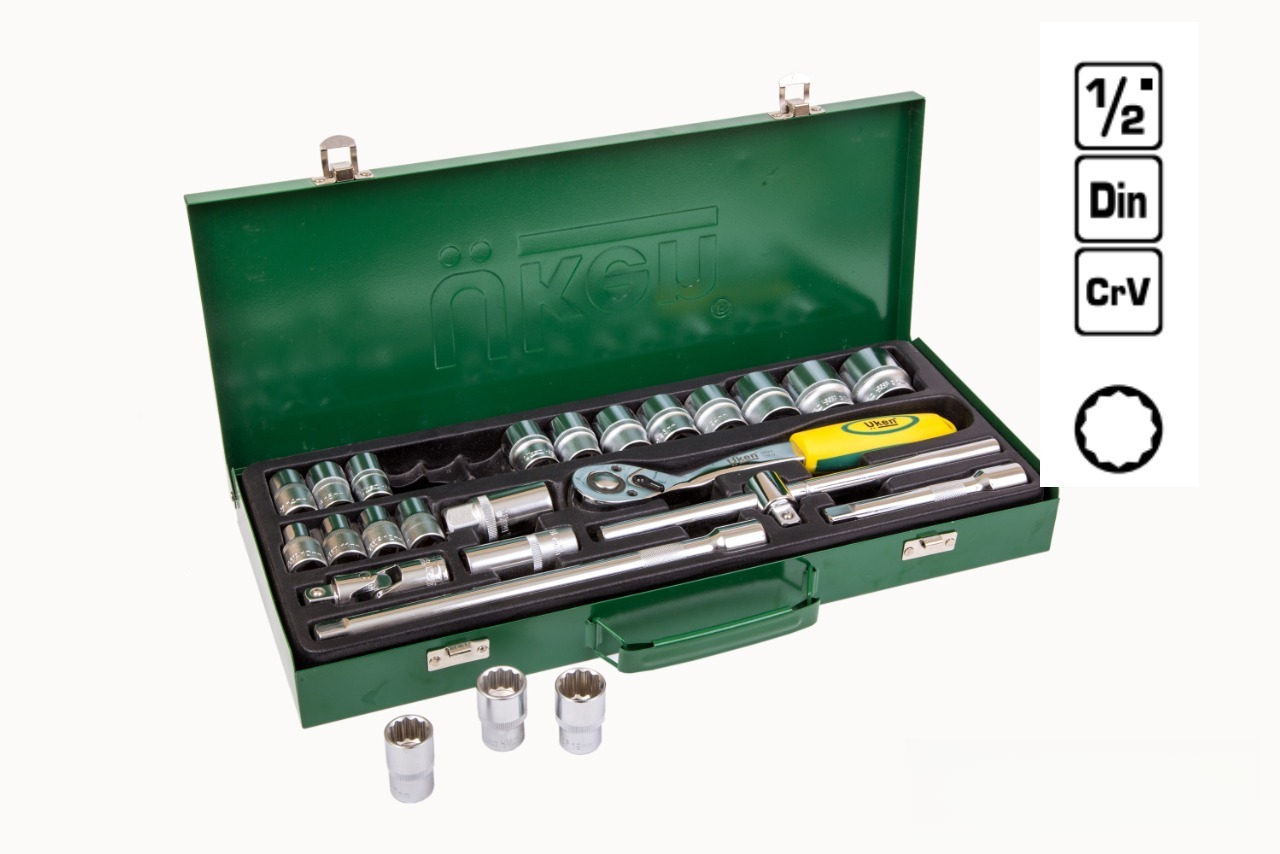 UKEN COMPLETE SOCKET 1/2" DR 25PCS/SET