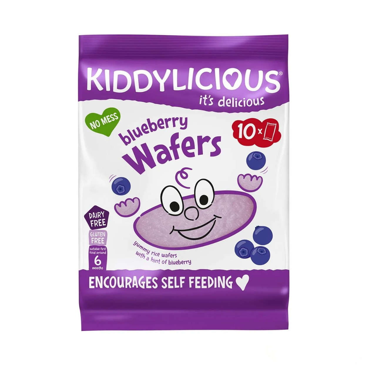 KIDDYLICIOUS BLUEBERRY RICE WAFERS 40GM/ 10PACKS
