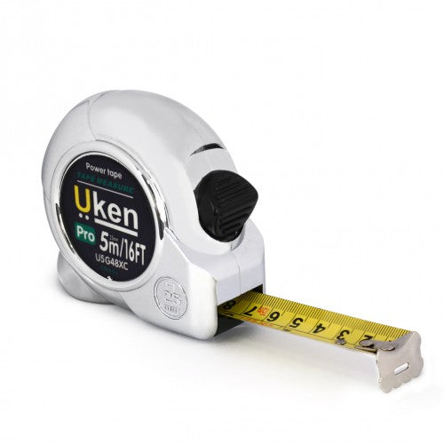 UKEN PRO CHROME MEASURING TAPE 5M/16FT