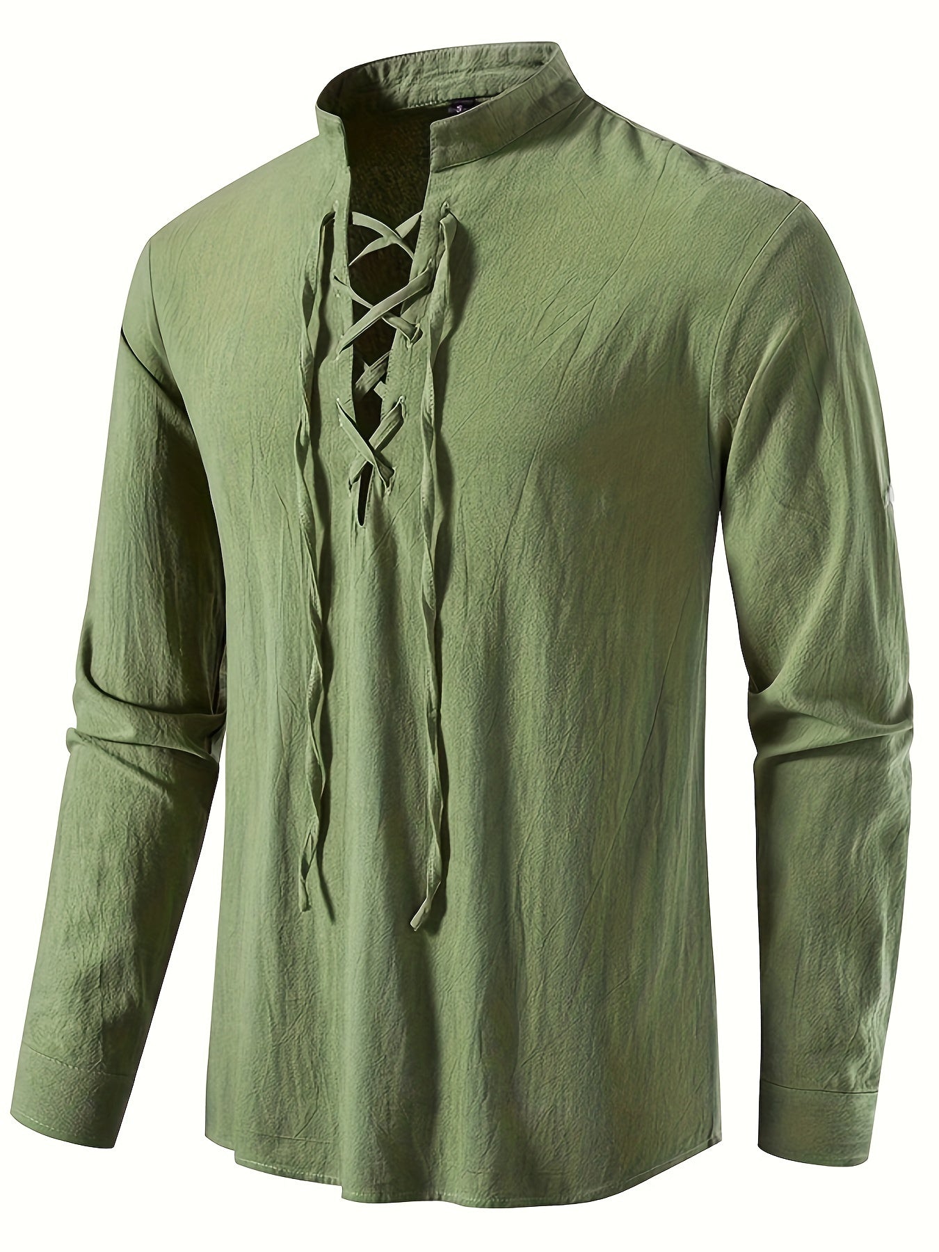 MEN'S HIPPIE COTTON STAND-UP COLLAR SHIRT