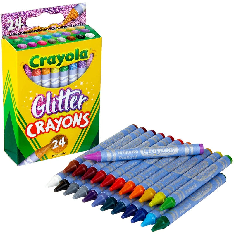 CRAYOLA NONTOXIC GLITTER CRAYONS 24PCS PACK