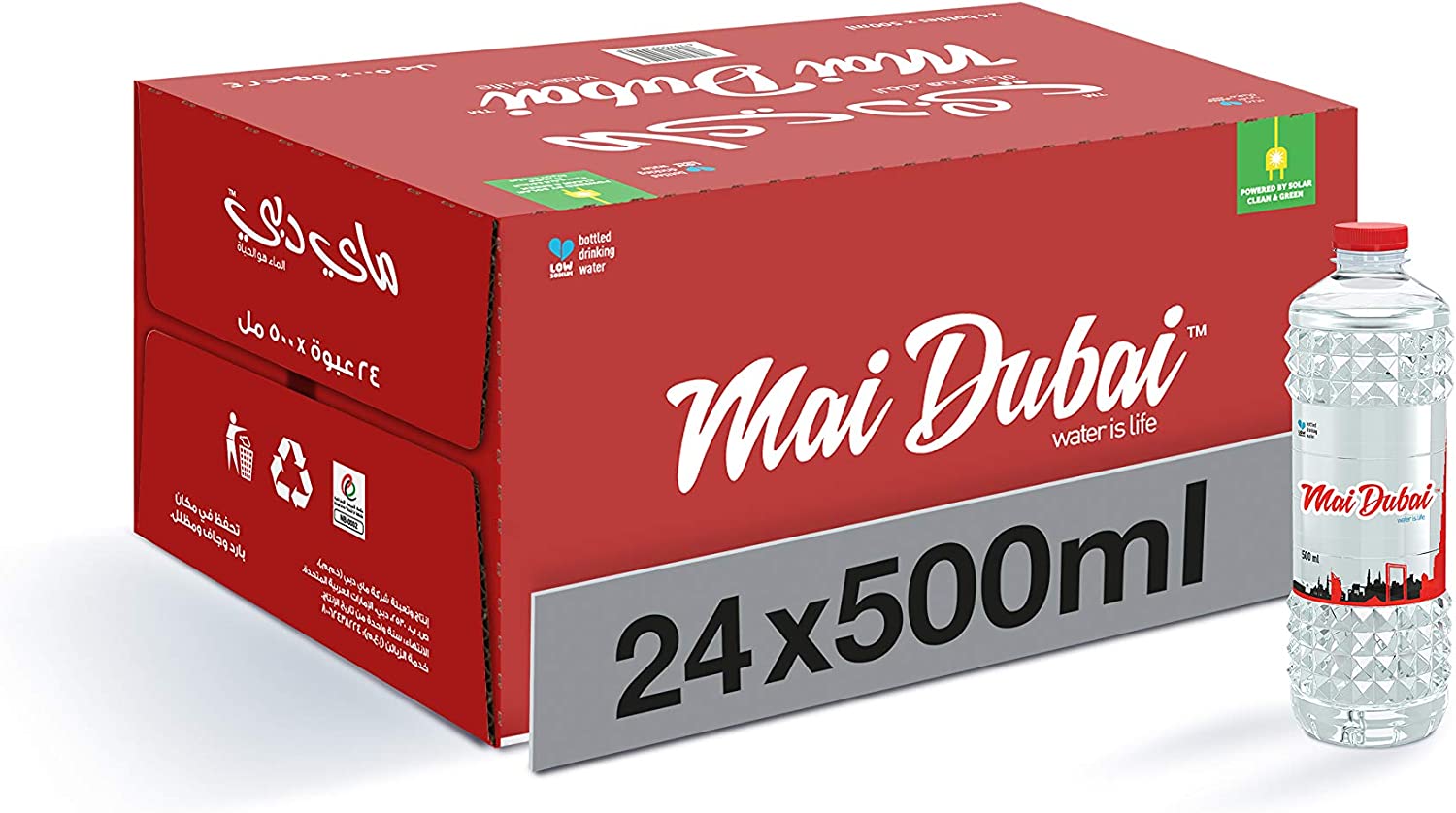 مياه شرب معبأة من ماي دبي 500 مل 24 قطعة/عبوة