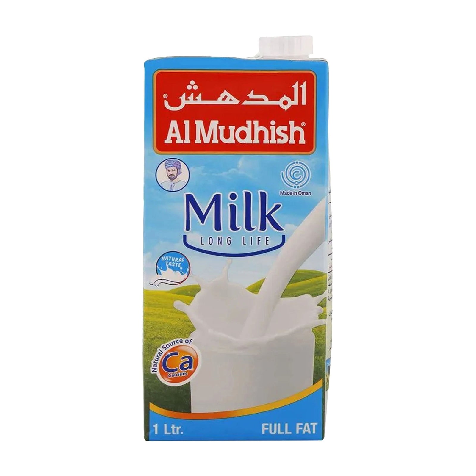 AL MUDHISH NATURAL TASTE FULL FAT MILK 1 LTR