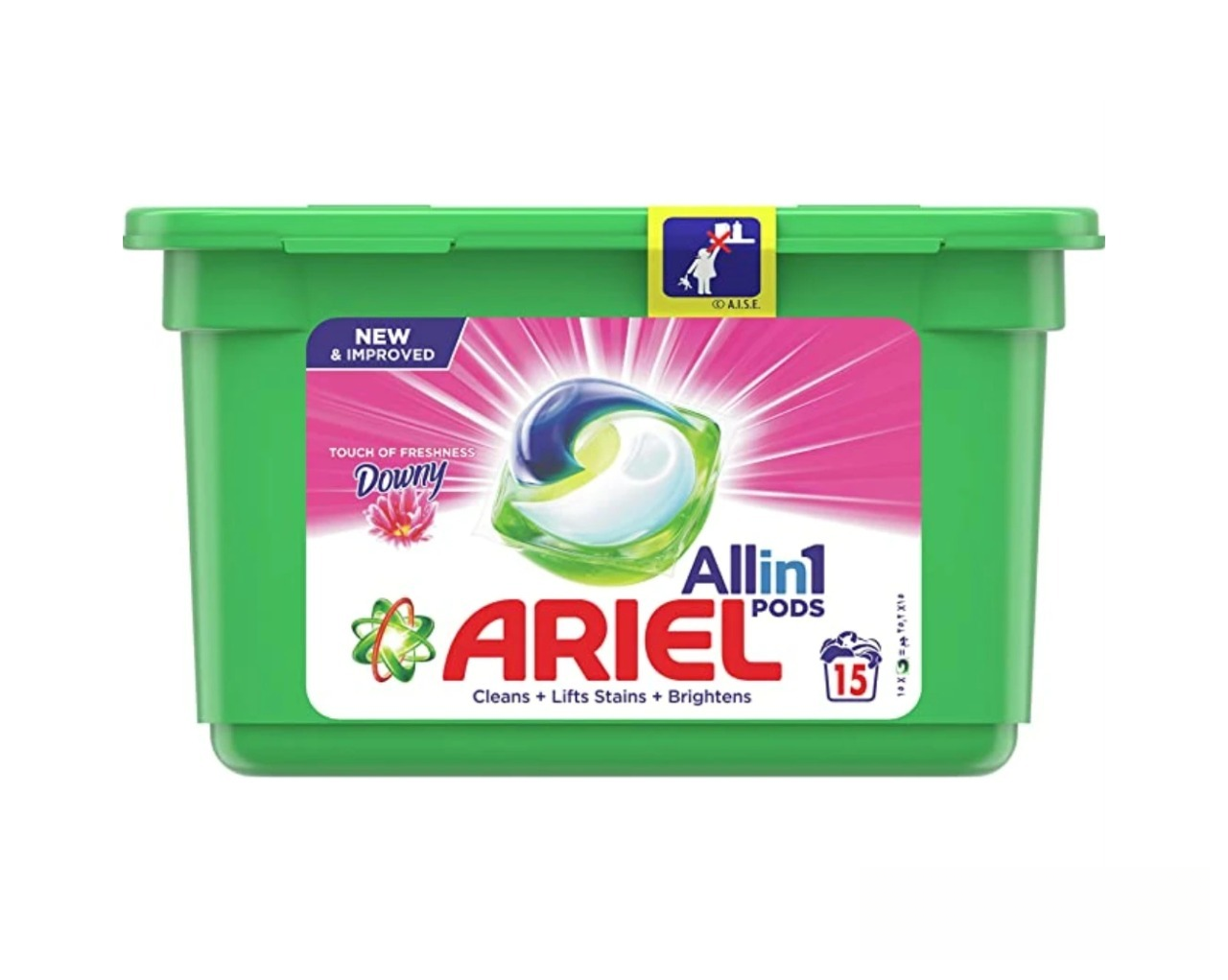 ARIEL DOWNY 3 IN 1 WASHING LIQUID PODS