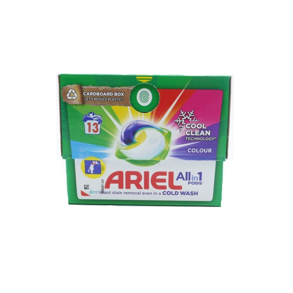 ARIEL ALL IN ONE BIO LAUNDRY WASHING PODS 13 PACK