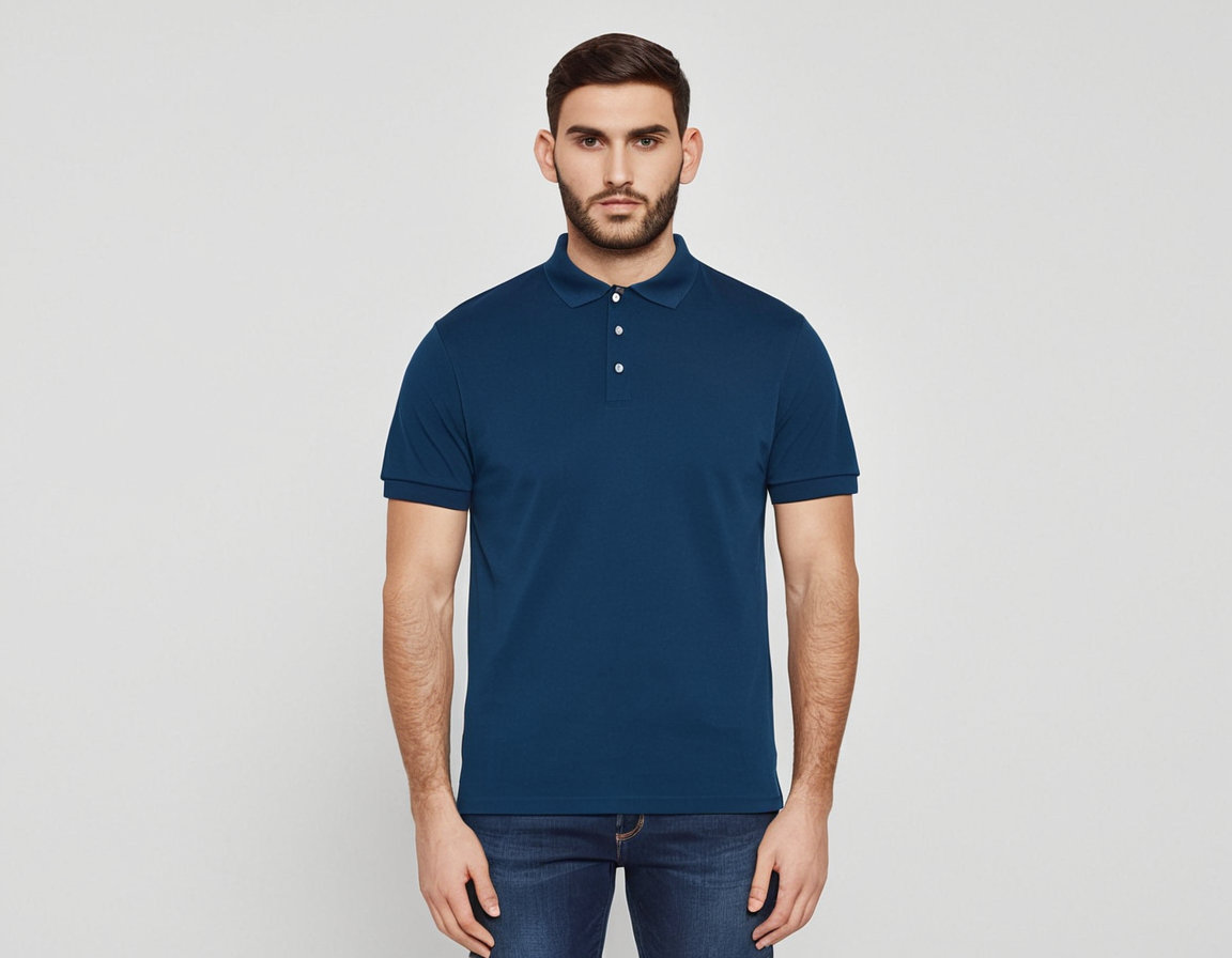 COMFORT COTTON FIT VENICE BLUE POLO SHIRT