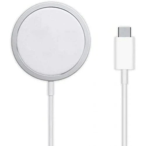 محول WIWU MAGSAFE اللاسلكي العالمي QI المغناطيسي الأبيض بقوة 15 وات