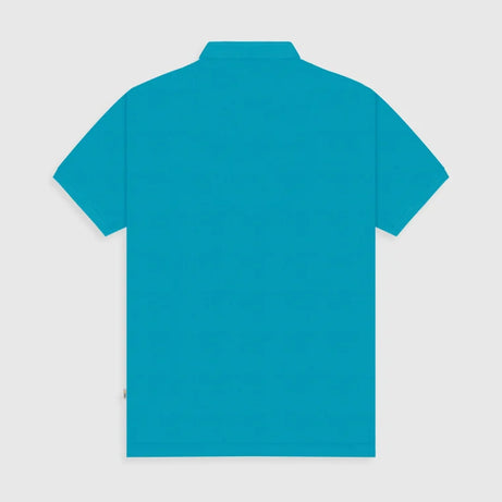 MEN'S SOLID TURQUOISE COLOR HALF SLEEVE COTTON BLEND POLO SHIRT