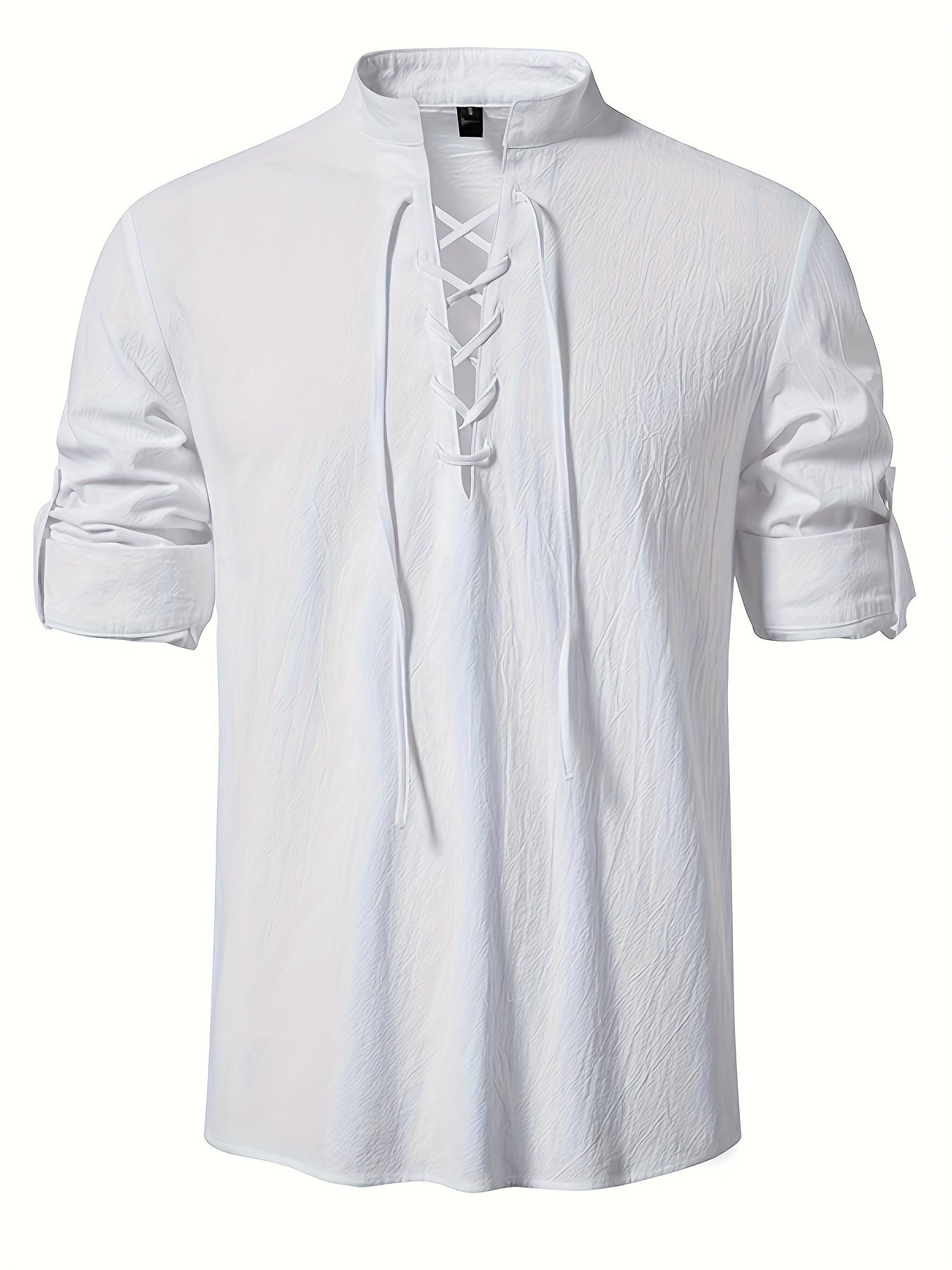 MEN'S HIPPIE COTTON STAND-UP COLLAR SHIRT