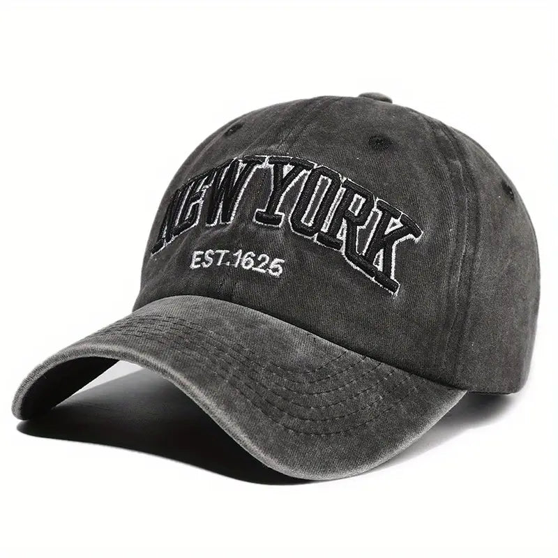 NEW YORK UNISEX WASHED EMBROIDERY CAP