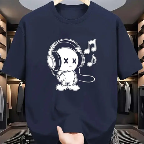 MEN'S SUMMER OUTDOOR ACTIVITIES MUSIC GRAPHIC TEE SHORT SLEEVE T-SHIRT