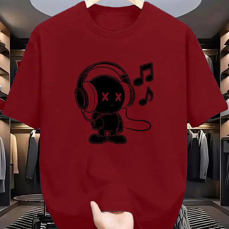 MEN'S SUMMER OUTDOOR ACTIVITIES MUSIC GRAPHIC TEE SHORT SLEEVE T-SHIRT