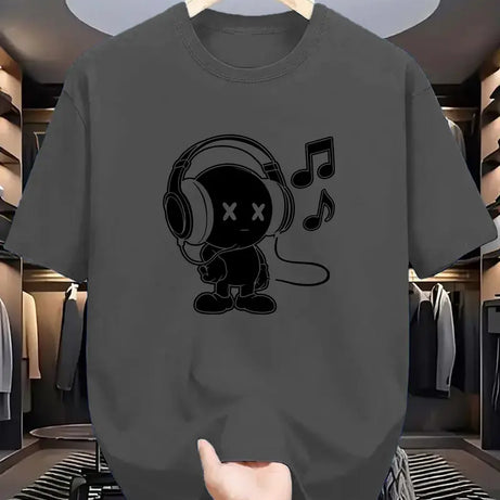 MEN'S SUMMER OUTDOOR ACTIVITIES MUSIC GRAPHIC TEE SHORT SLEEVE T-SHIRT