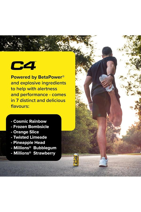 مشروب الطاقة CELLUCOR C4 خالٍ من السكر بنكهة الفراولة 500 مل