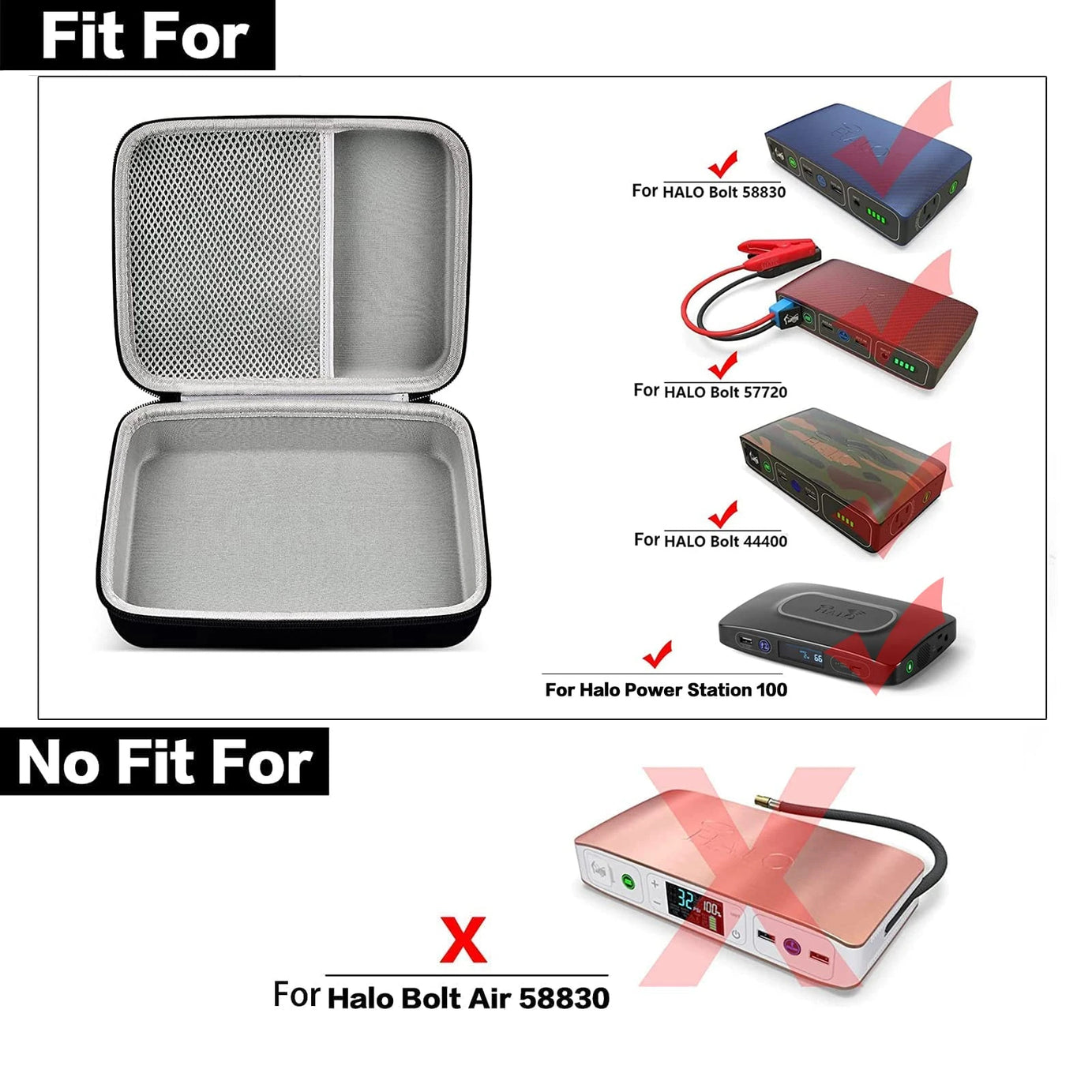 حقيبة تنظيم شاحن السيارة المحمولة هالو بولت