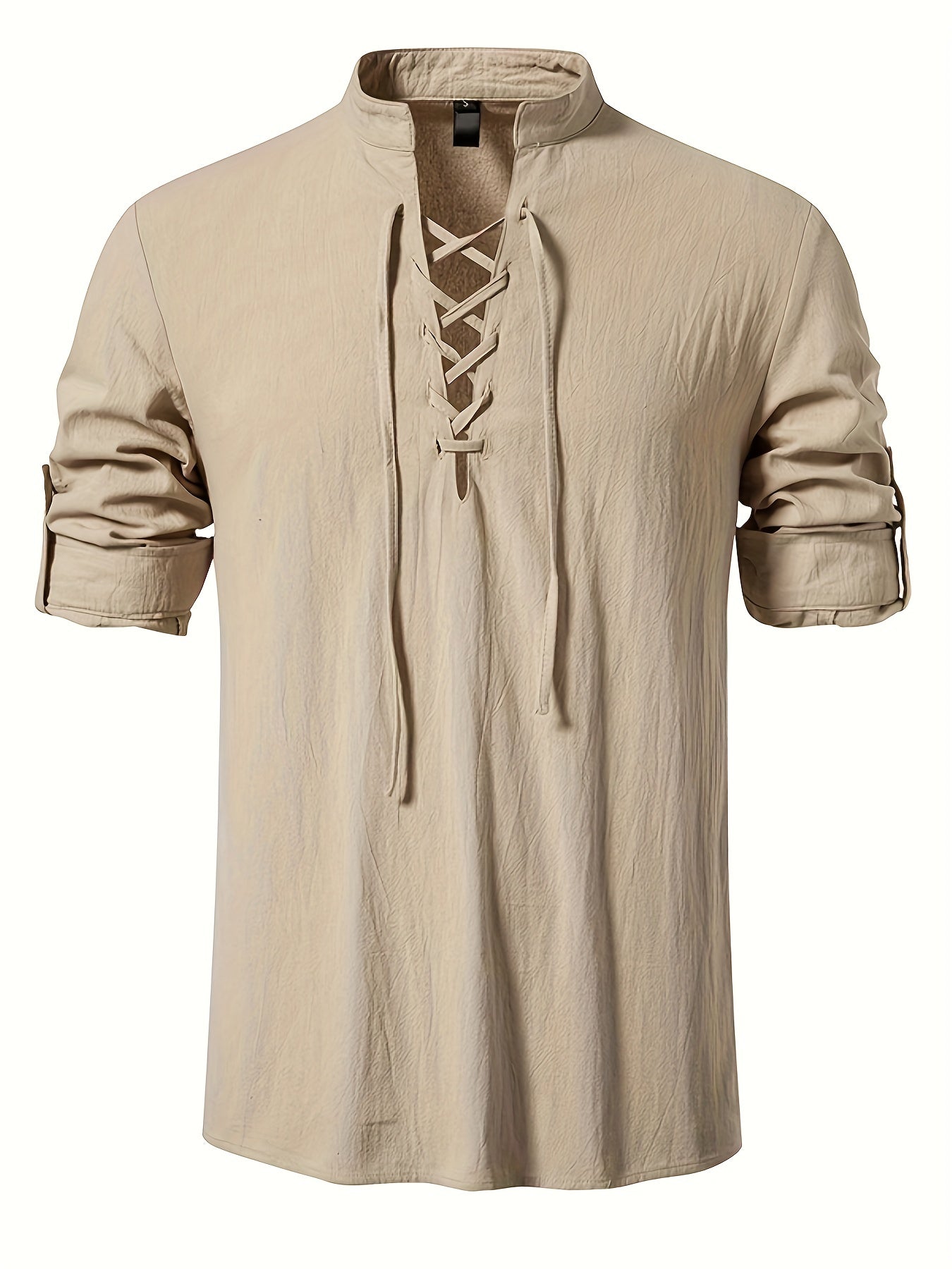 MEN'S HIPPIE COTTON STAND-UP COLLAR SHIRT