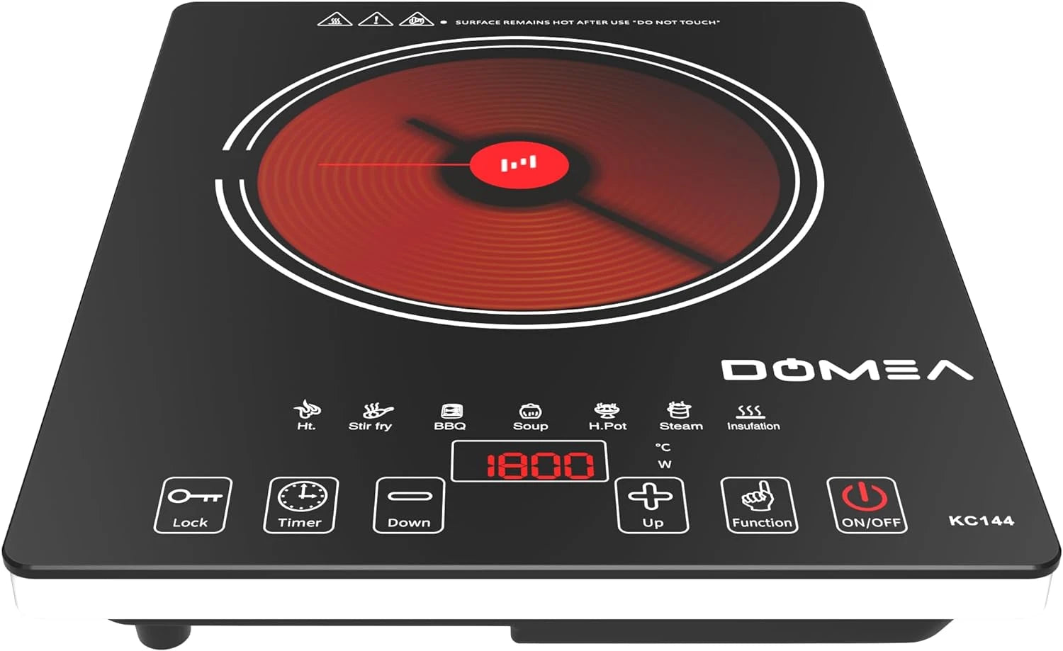 DOMEA 7 PRESET FUCTIONS INFRARED COOKTOP SINGLE BURNER 2000W