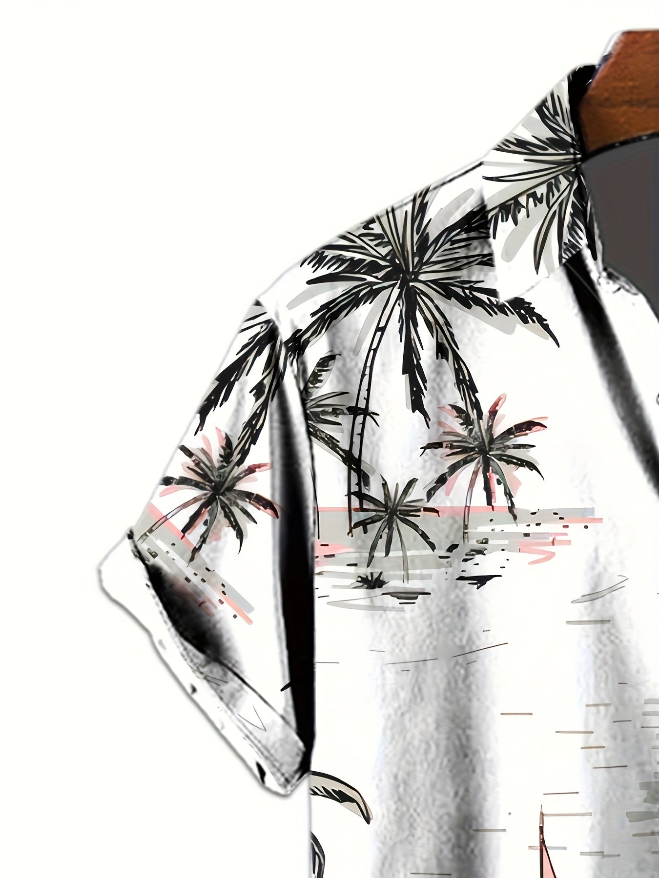 STYLISH MEN'S TRENDY PALM SHORT SLEEVES SHIRT