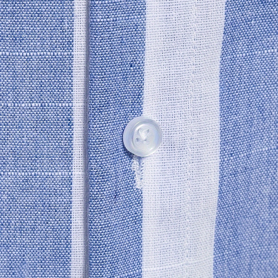 MEN'S SHORT SLEEVE VERTICAL STRIPES REGULAR FIT SHIRT