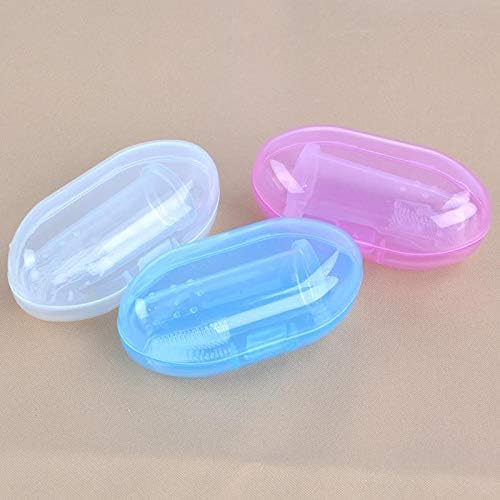 COOLBABY BABY FINGER SILICONE TOOTHBRUSH  BABY TEETHER WITH BOX 3 PIECES