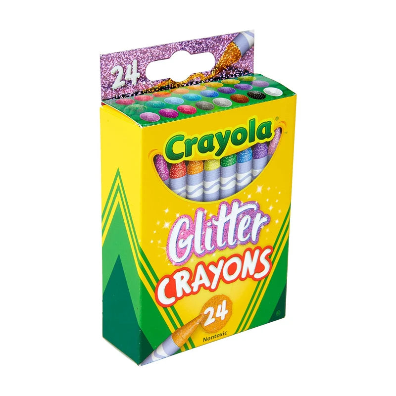 CRAYOLA NONTOXIC GLITTER CRAYONS 24PCS PACK
