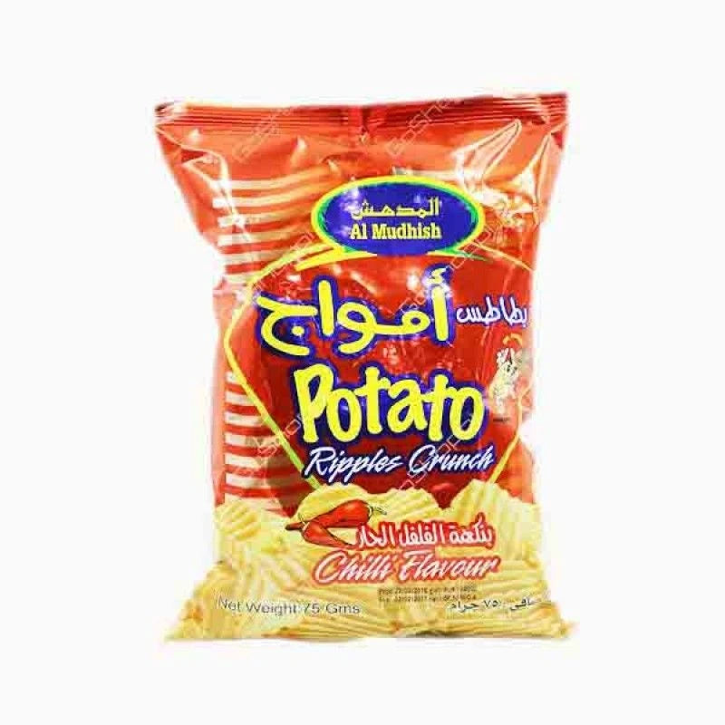 AL MUDHISH POTATO CHILLY RIPPLES CRUNCH CHIPS