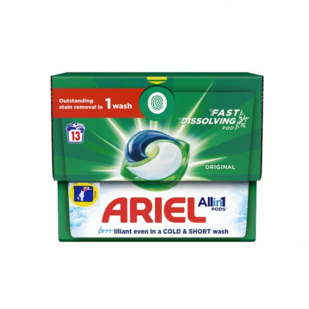 ARIEL ALL IN ONE  BIO LAUNDRY WASHING PODS 13 PACK
