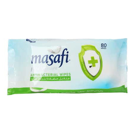 مناديل مبللة معطرة مضادة للبكتيريا من مسافي عبوة من 80 منديل