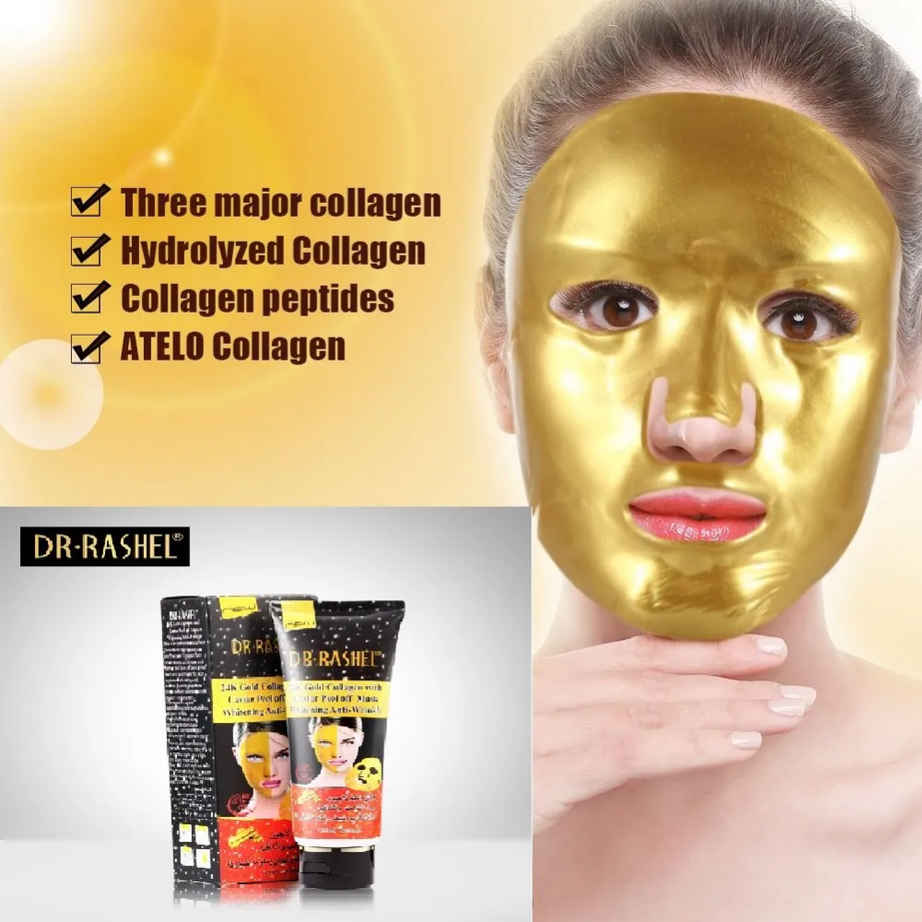 قناع تقشير الوجه بالكولاجين الذهبي من دكتور راشيل 120 مل