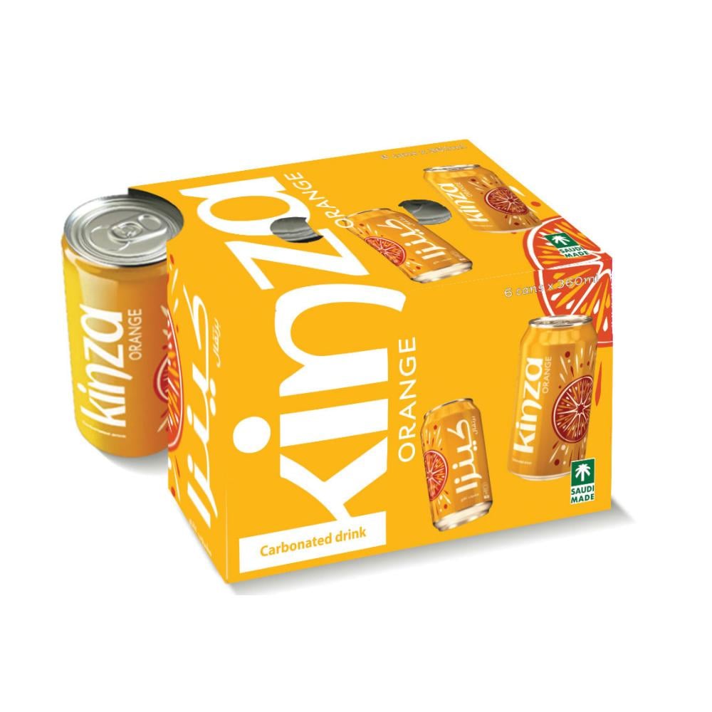 KINZA ORANGE CARBONATED CAN SOFT DRINK