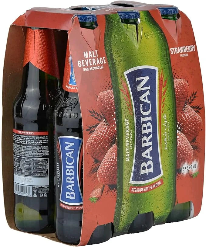 BARBICAN NON ALCOHOLIC STRAWBERRY MALT BEVERAGE 330ML