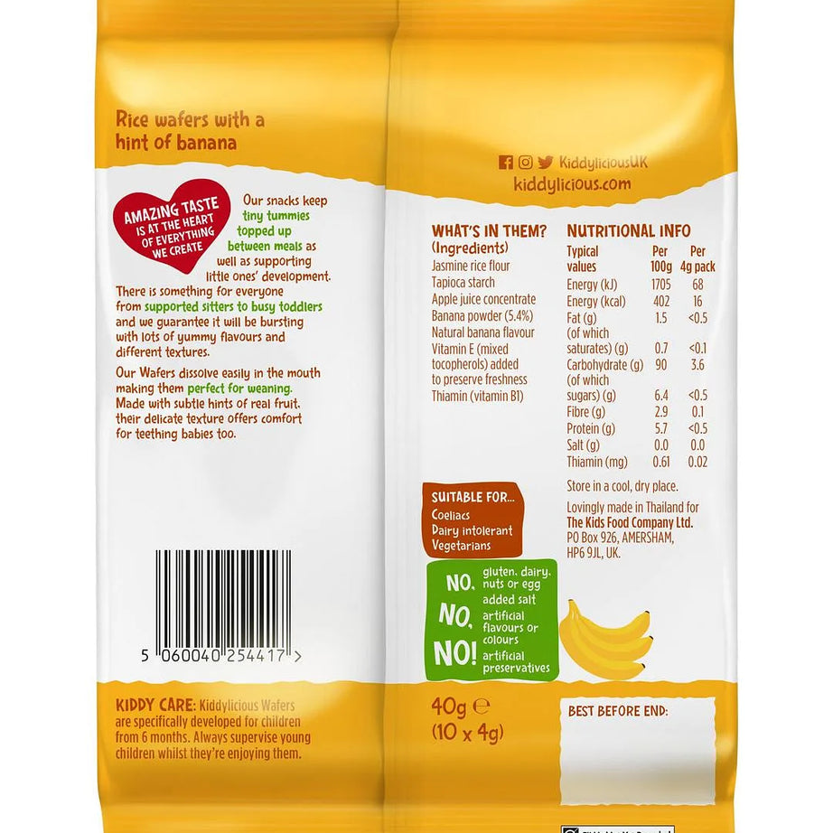 KIDDYLICIOUS BABY BANANA MAXI-PACK WAFER 40 GM