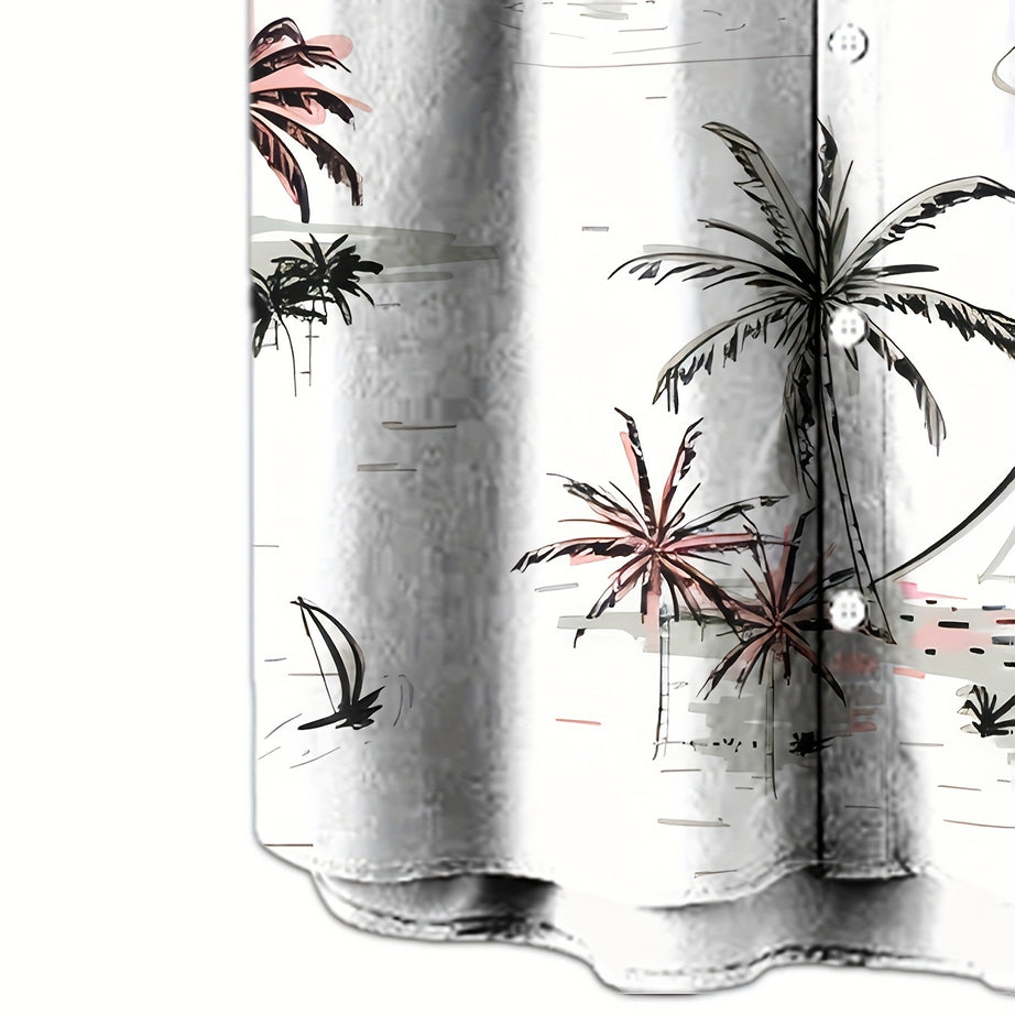 STYLISH MEN'S TRENDY PALM SHORT SLEEVES SHIRT