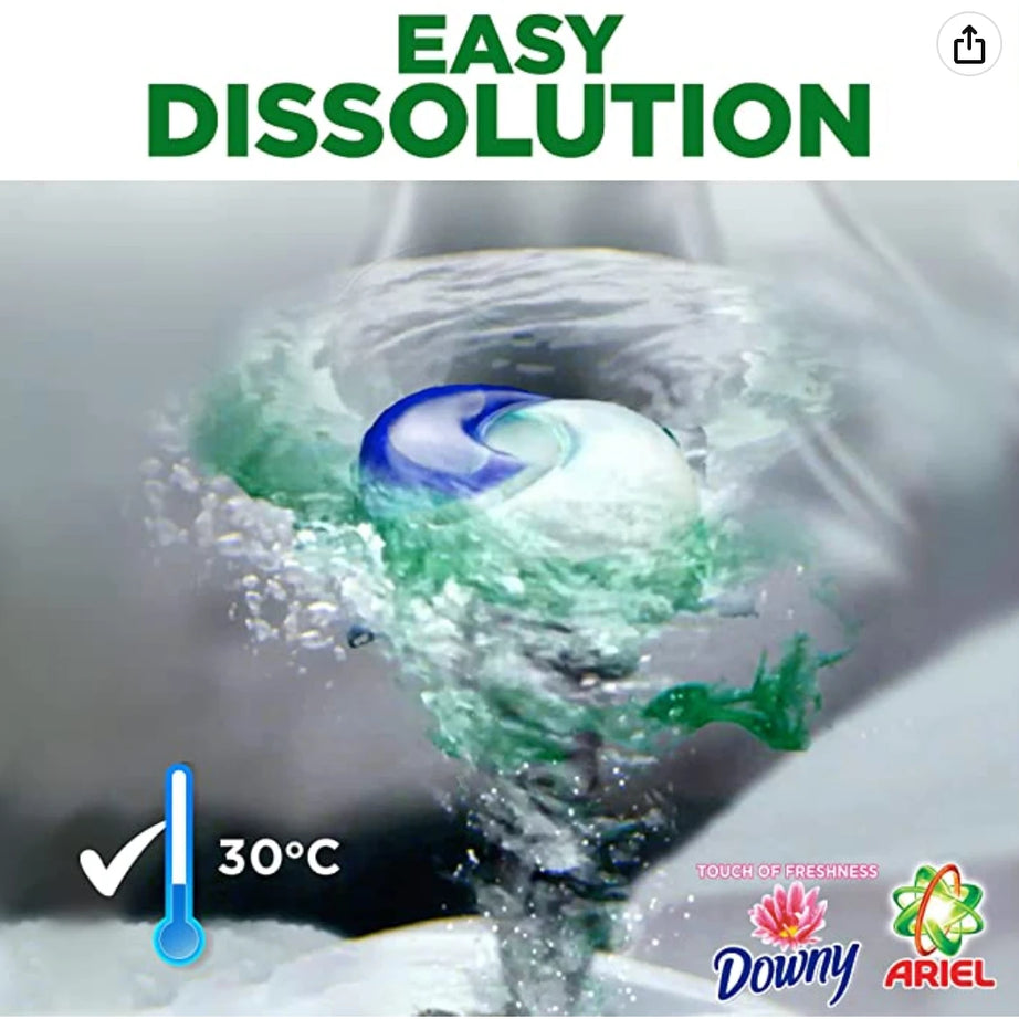 ARIEL DOWNY 3 IN 1 WASHING LIQUID PODS