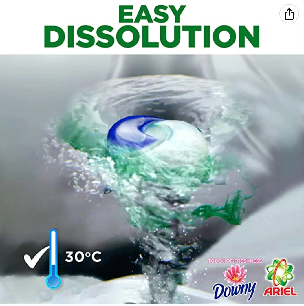 ARIEL DOWNY 3 IN 1 WASHING LIQUID PODS