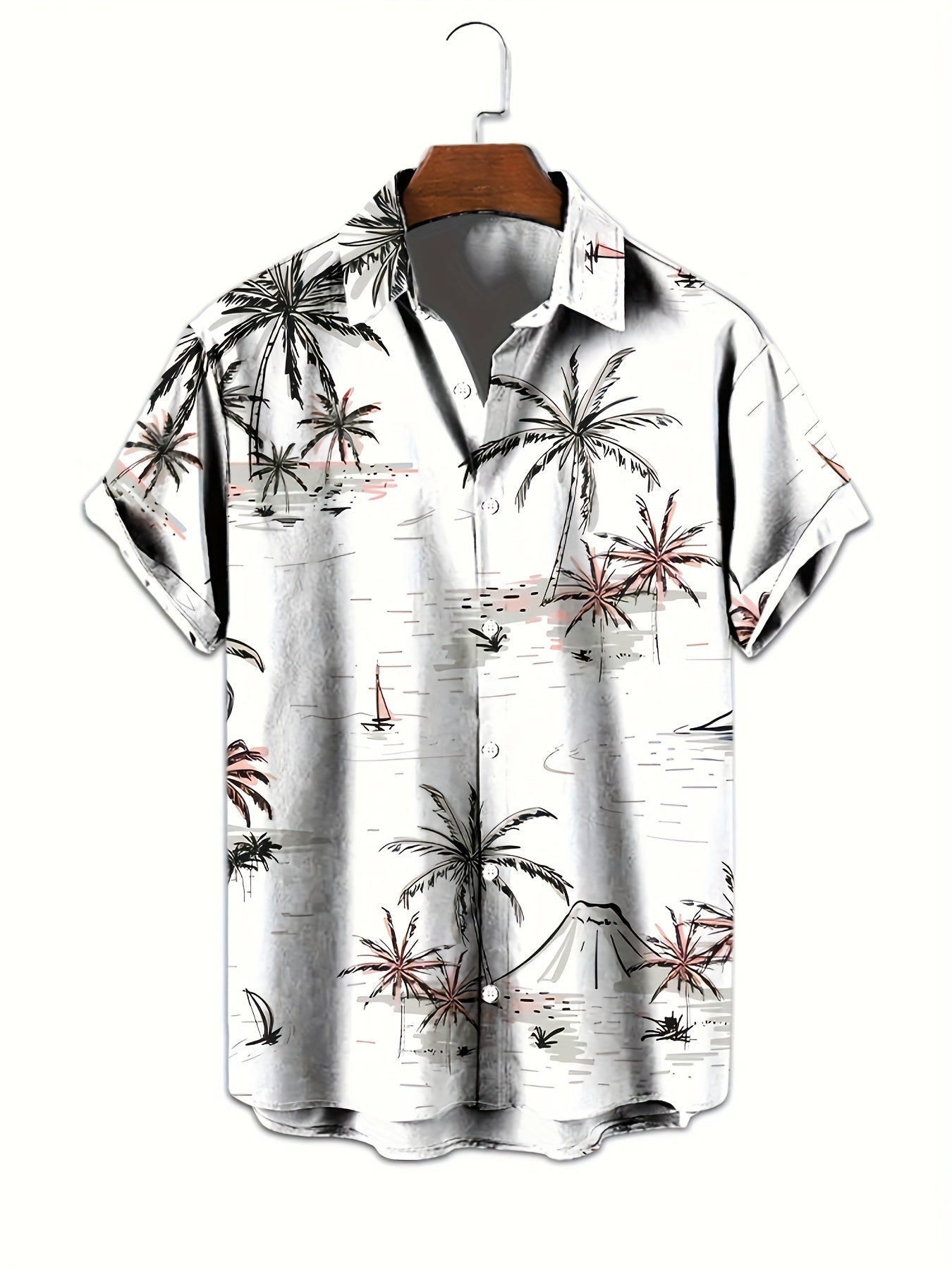 STYLISH MEN'S TRENDY PALM SHORT SLEEVES SHIRT