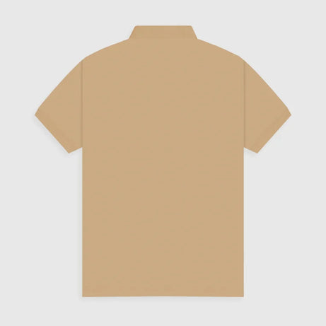 MENS SUMMER  CASUAL SHORT SLEEVE  SOLID BROWN POLO SHIRT