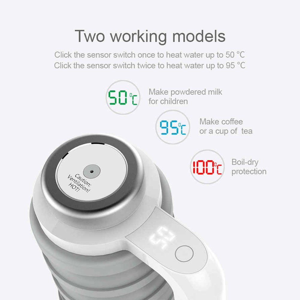 GREENLION CAR FOLDING ELECTRIC KETTLE 500ML