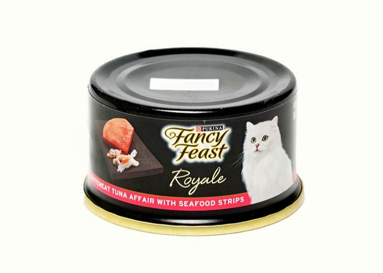 فانسي فيست رويال وايتميت تونة مع شرائح مأكولات بحرية 85 جرام