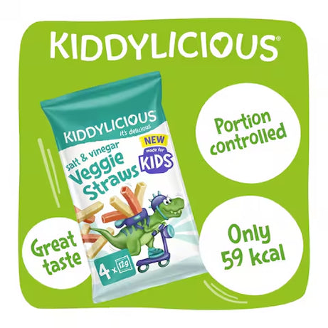 KIDDYLICIOUS SALT & VINEGAR MULTI-PACK VEGGIE STRAWS 48 GM