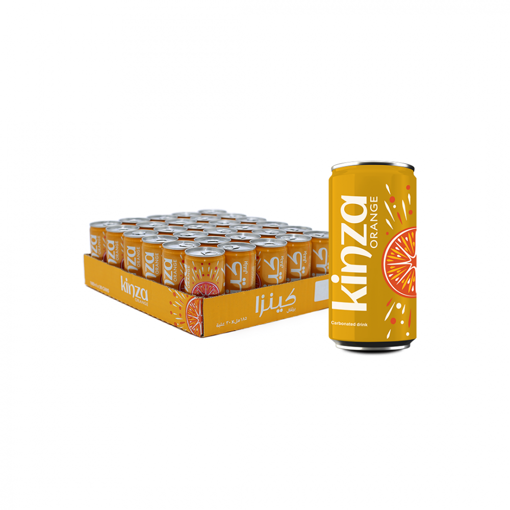 KINZA ORANGE CARBONATED CAN SOFT DRINK