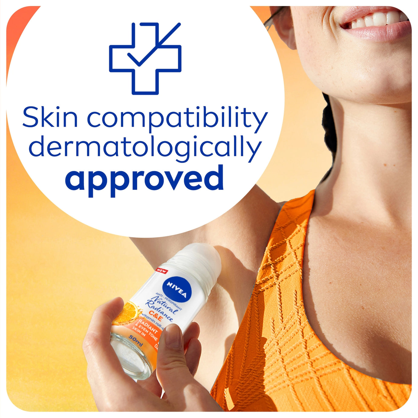 نيفيا ناتشرال راديانس فيتامين سي و إي رول أون 50 مل