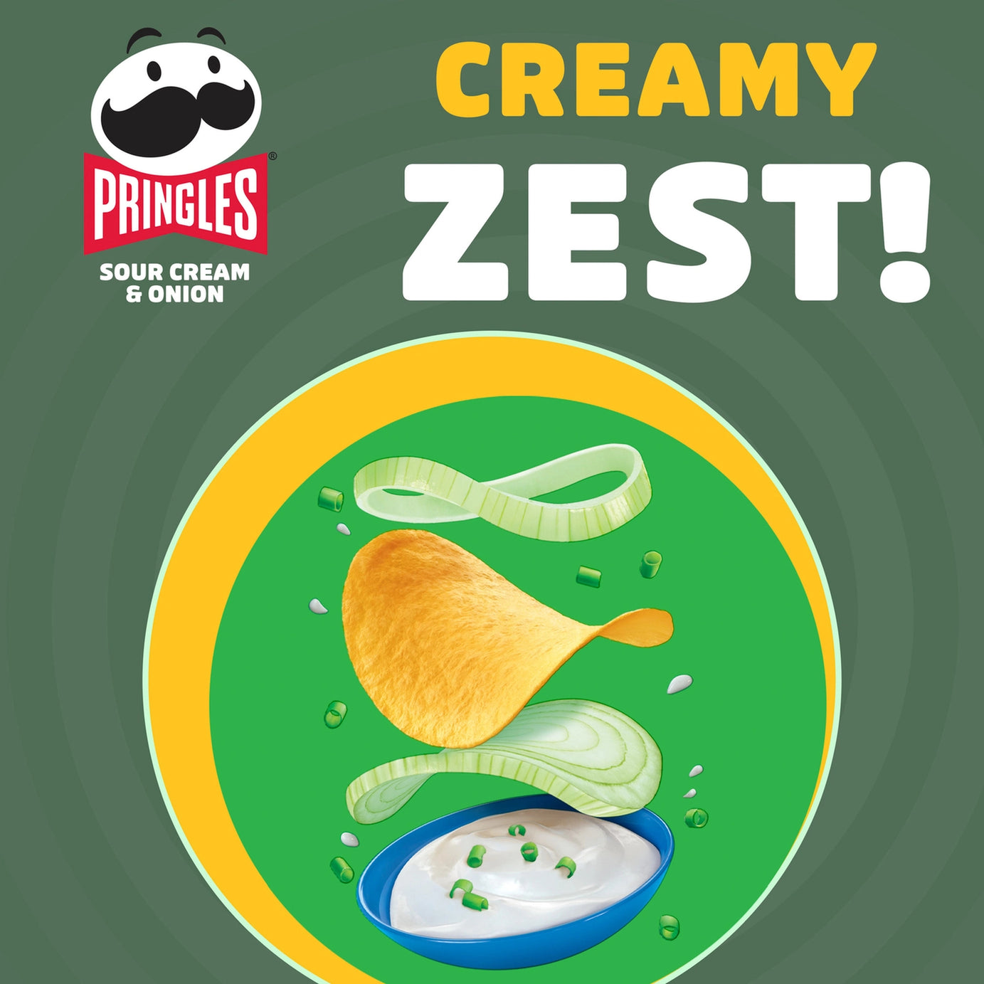 رقائق برينجلز بالكريمة الحامضة والبصل