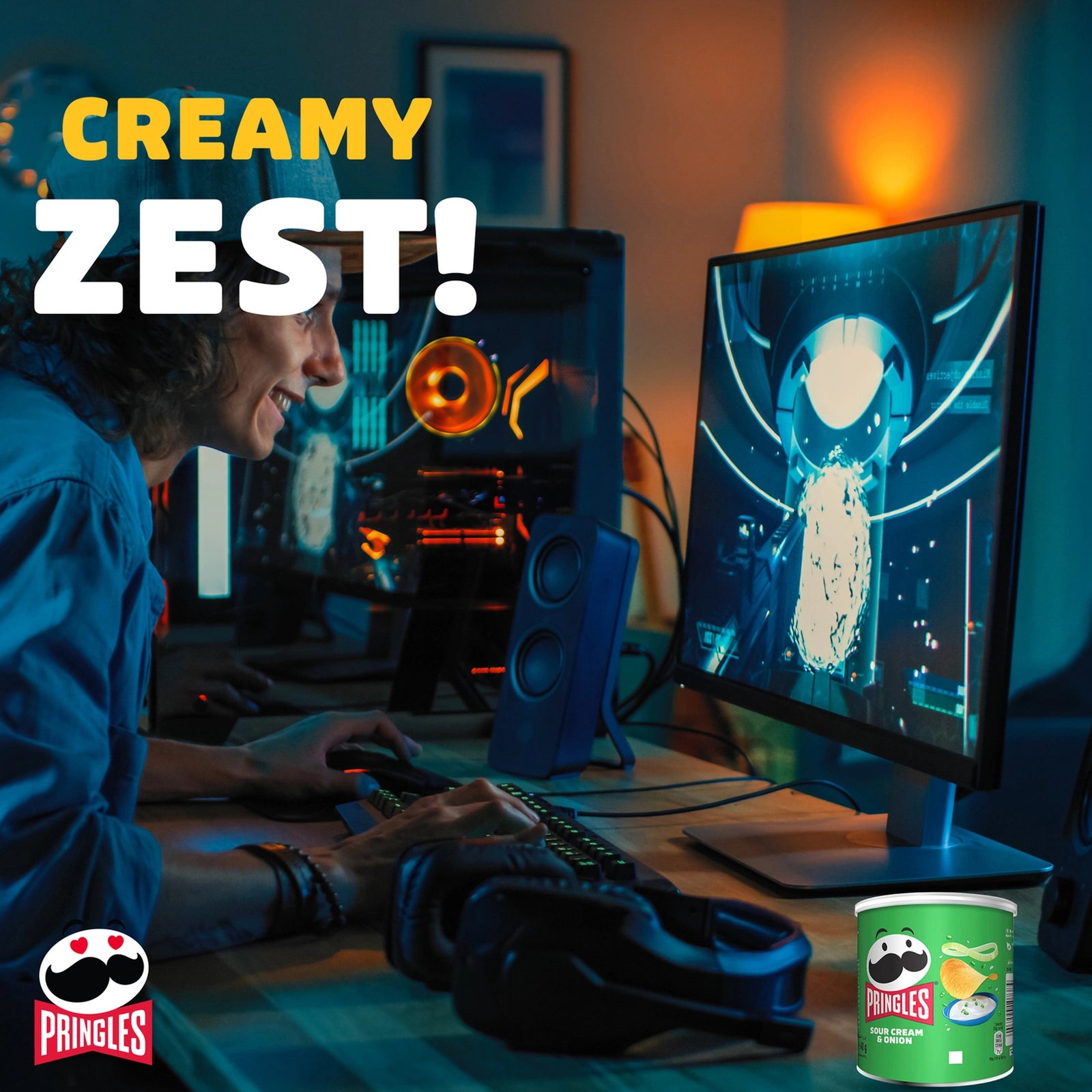 رقائق برينجلز بالكريمة الحامضة والبصل