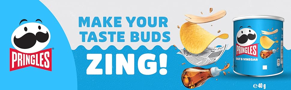 PRINGLES SALT & VINEGAR FLAVOURED CRISPS