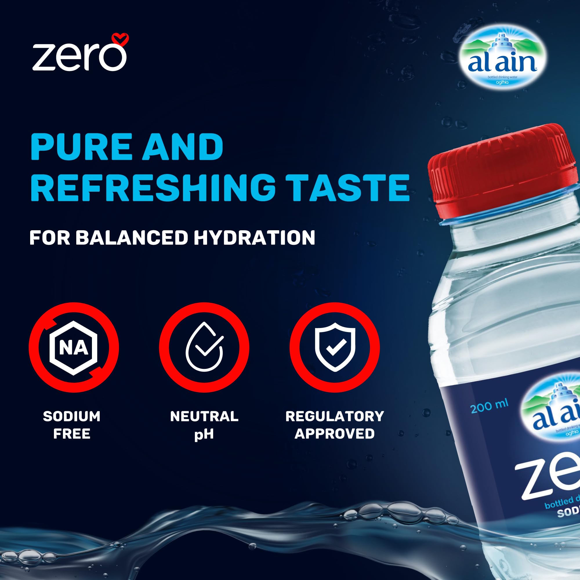 AL AIN ZERO SODIUM WATER 200ML PACK OF 12