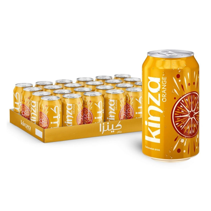 KINZA ORANGE CARBONATED CAN SOFT DRINK