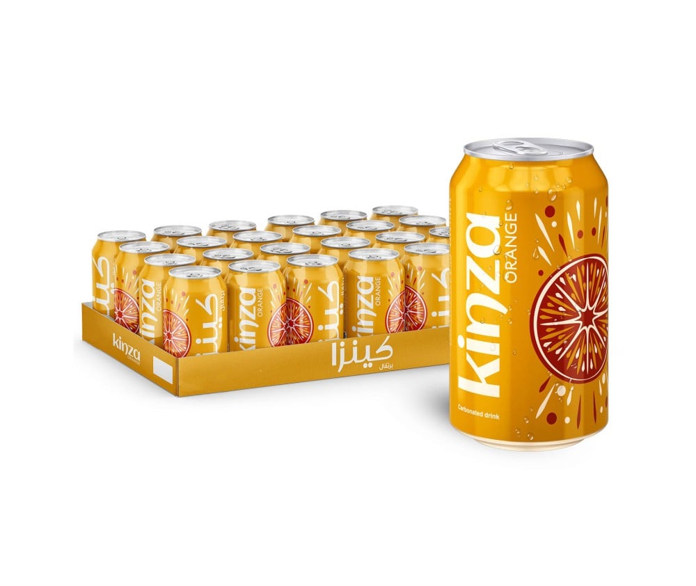 KINZA ORANGE CARBONATED CAN SOFT DRINK