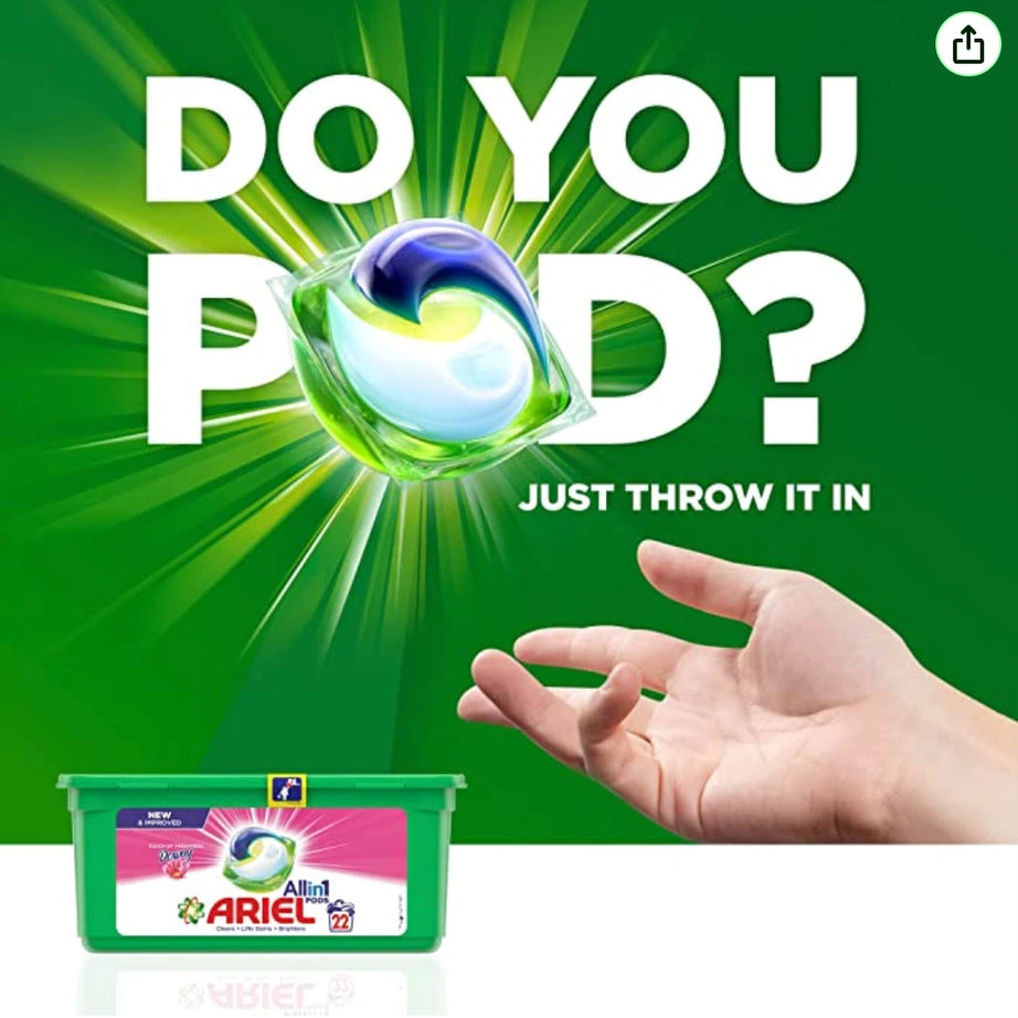 ARIEL DOWNY 3 IN 1 WASHING LIQUID PODS